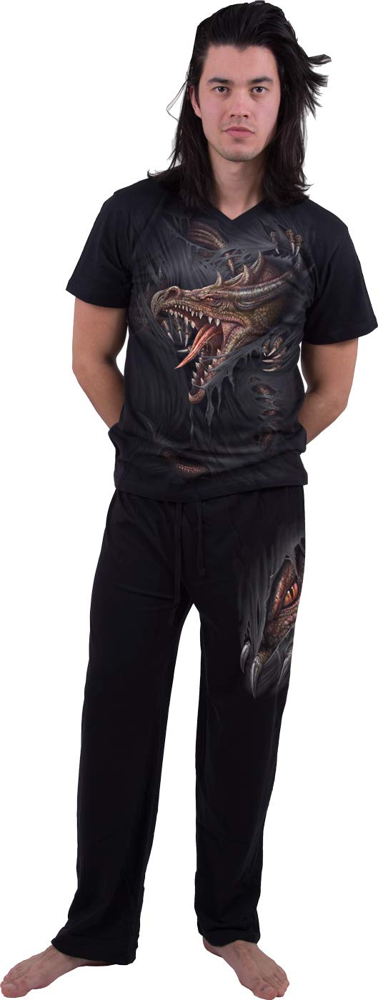 Spiral Wolf Chi Männer Schlafanzug schwarz Geschenke