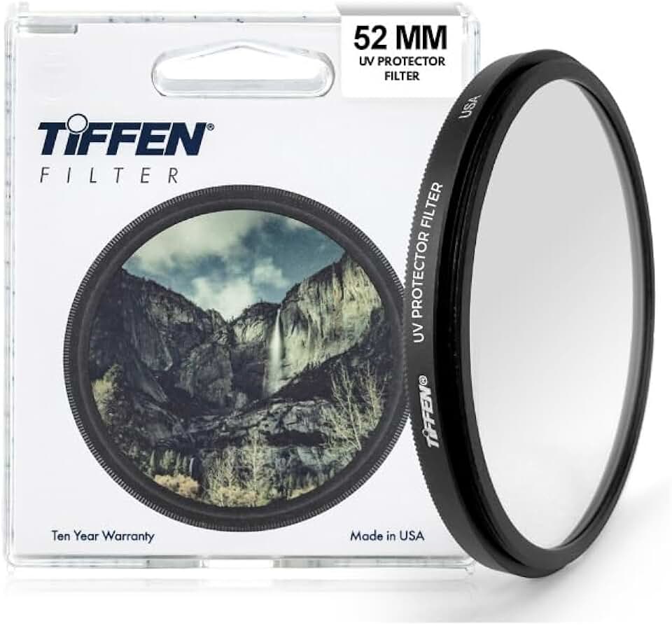 Tiffen Filtro de proteção UV 52UVP 52 mm, preto, 5 cm C x 5 cm L