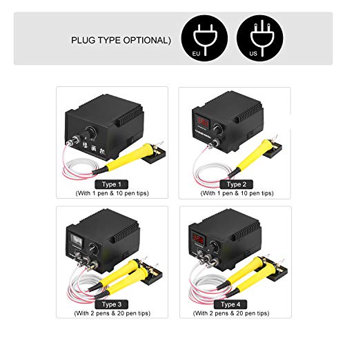 Kit de herramientas de quema de leña de 0-800 ℃ con pluma de pirograbado 60W 3
