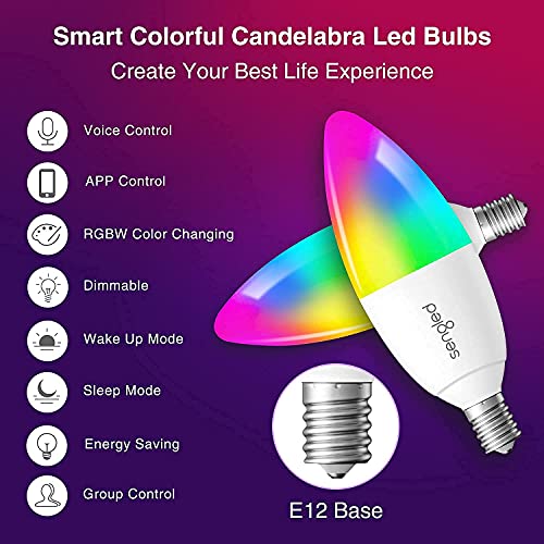 Sengled Smart Candle Bulbs 4PK Bundle with Smart Plug 4PK, Zigbee E12 Candelabra Smart Bulb and Smart Socket are Work with Alexa, Google Home, SmartThings, Smart Outlet Remote Control (Hub Required)