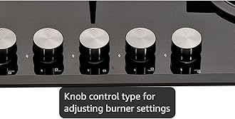 Millar GH7051PB Black Tempered Glass Hob Cooktop with 5 Gas Burners (70 cm)