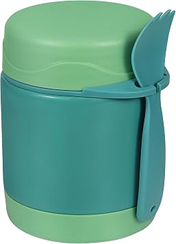 Pawtong10oz Soup Thermo for Hot Food Kids Insulated Food Jar,Thermo Hot Food Lunch Container, Width Mouth Stainless Steel Lunch Box for Kids with Spoon Green