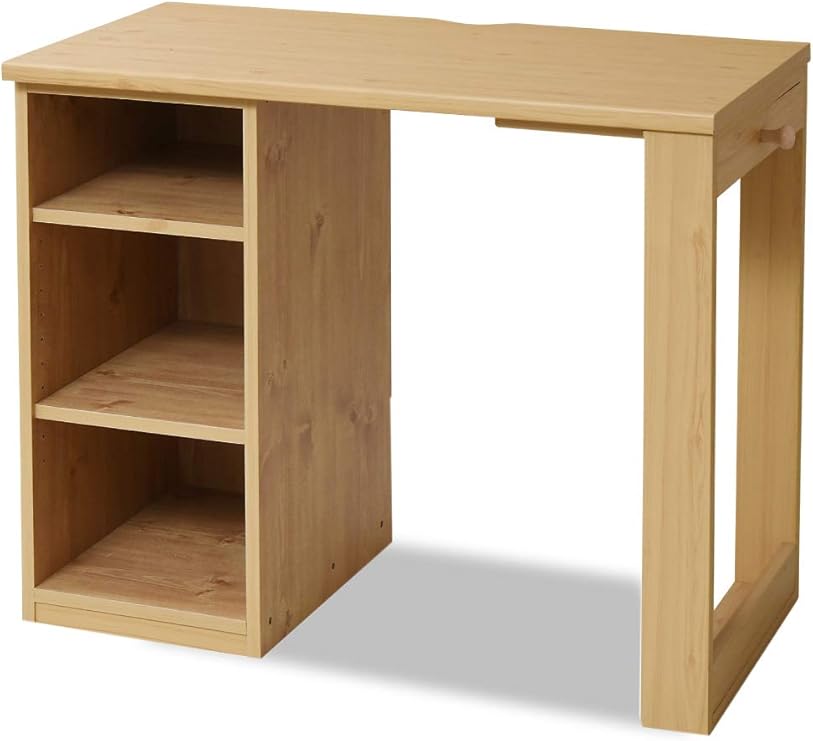 Amazon Co Jp Jkプラン 育てるデスク コンパクト デスク ラック セット 買い足し 可能 机 収納 ラック 付き 大人の勉強机 木製 省スペース 幅90ナチュラル Tsfwd0001na ホーム キッチン