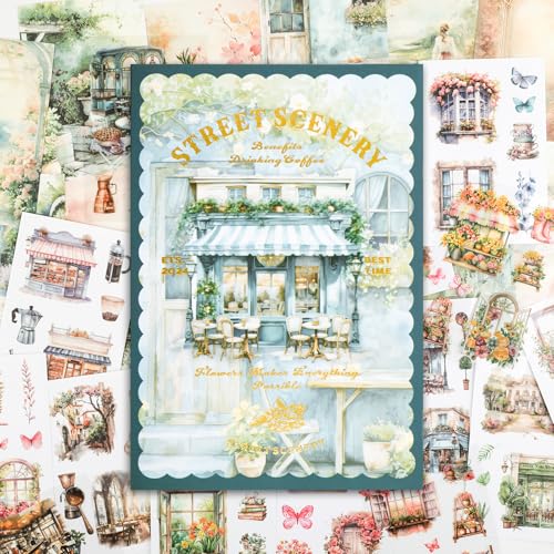 Papier de scrapbooking bleu pour décorer votre journal intime et vos albums