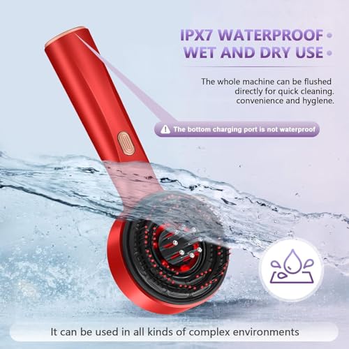 Image of Effora's 3-1 Red Light Therapy Scalp Massager Comb for Hair Growth, Electric Scalp Massage Brush with LED Light, Rechargeable Hair Regrowth Comb, Oil Applicator Hair Massager for Men & Women, Portable Head Massage Device