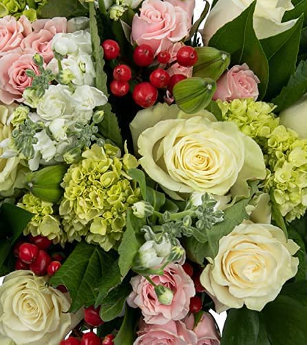 Maya’s Flowers Fresh Cut White Rose Mixed Bouquet | Family Farm Direct | Gorgeous Arrangement For Gift, Home Décor, Dinner Party, Wedding | Multi Color | Delivered Prime Overnight #TOP4