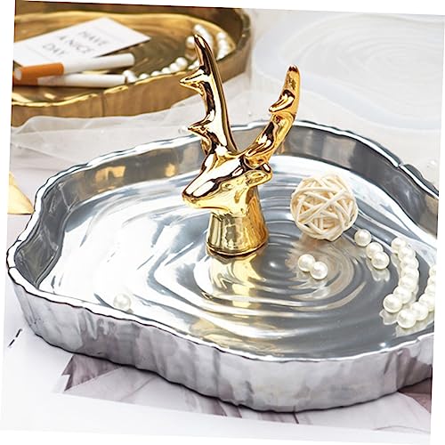 Operitacx 050065D5IE 1Pc Pallet Mold Tabletop Diy Mold Diy Tray Resin Diy Plate Mold Table Top Decor Tree Stump Decor Desk Topper Plates Silicone Molds Diy Making Tool The Dish White Ashtray thumb #4