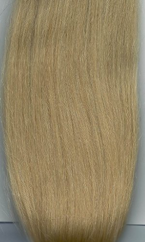 14" Silky Straight 100% Human Hair Clip On In Extension 8" Wide Piece Color 22 Light Ash Blonde