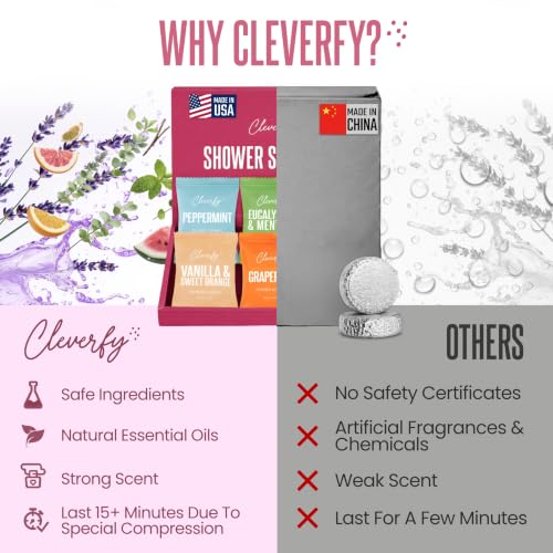 Image of Cleverfy Shower Steamers Aromatherapy Gifts for Teen Girls, 6 Tablets