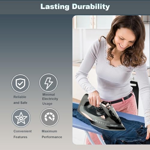 Bügeleisen Dampfbügeleisen Keramikfuß 2400W Calc-Clean-Funktion | hohe Dampfleistung | Dampfstöße, Keramiksohlen zum Bügeln | Selbstreinigung | Effective Dampfbügeleisen