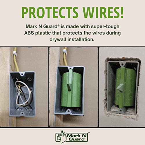 Mark N Guard By Buddy Tools Llc - Outlet Marker For Drywall Installation - Easy Drywall Marking Tool For Electrical Outlets, Electric Wire Protection Made With Strong Abs Plastic - No Measuring Needed #TOP3