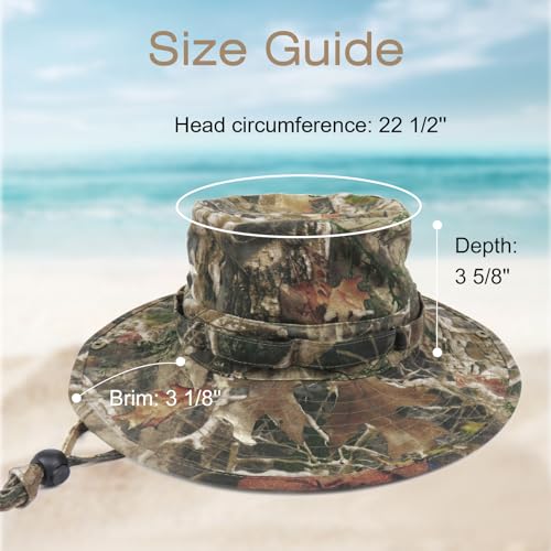 Image of Bucket Hat Wide Brim UV Protection Sun Hat Boonie Hats Fishing Hiking Safari Outdoor Hats for Men and Women