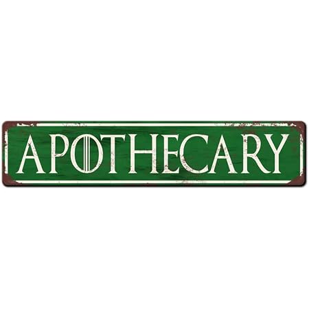 Amazon.com: Apothecary Vintage Style Sign Metal Tin Sign 4x16 Inch ...