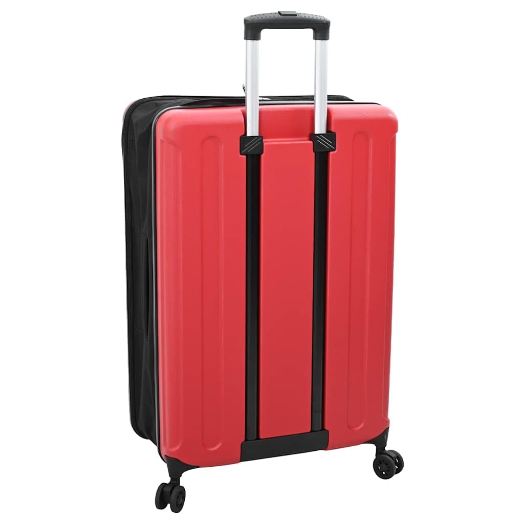 Koffer mit Schloss Rot ABS Kunststoff 50 x 30 x 76 cm Hartschale Trolley mit Spinner-Rädern und Griff, leicht, robust, TSA Schloss, ideal für Reise, Urlaub, Business und Kurztrip