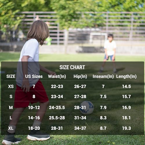 BALENNZ Boy's 5-Pack Athletic Shorts Kids Youth Quick Dry Active Performance Basketball Shorts with Pockets Elastic Waistband - Image 7