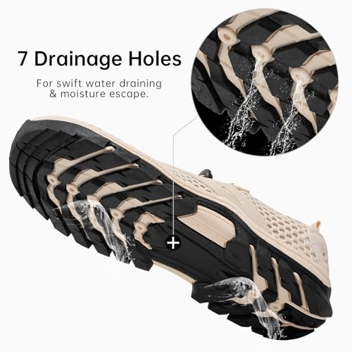 Wide Water Shoes Men Non-Slip Quick Drying Swim Beach Aqua Shoes for Women Water Sport Diving Hiking Sailing Travel River Shoes Summer Amphibious Shoes3