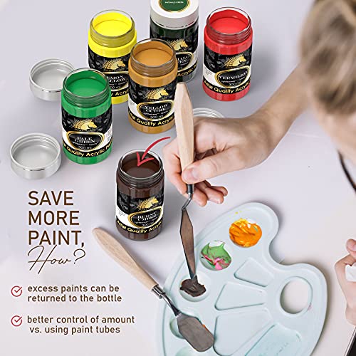 MyArtscape Acrylic Paint Set - 12 x 300ml Bottles - Lightfast - Heavy Body - Rich Pigments - Artist Quality Painting Supplies - Professional Grade Paints