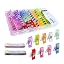 VooGenzek 40 Pezzi 3.3x1.8x1.1 cm Clip Per Cucire, Plastica Mollette da Cucito, Clip per Tessuto