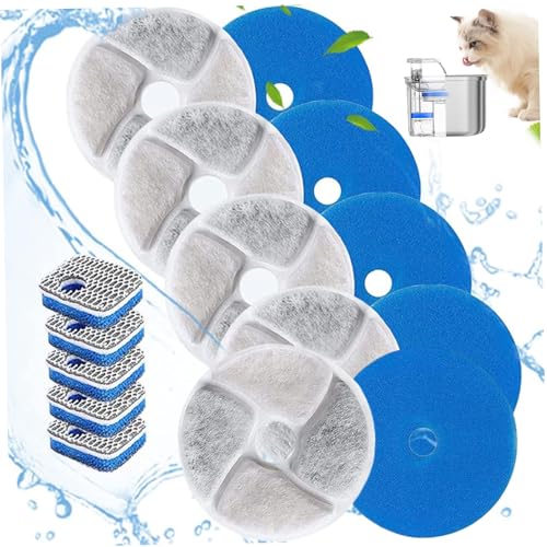 Cat Fountain Filters, 5 Sets de Filtros para Fuente de Agua para Gatos