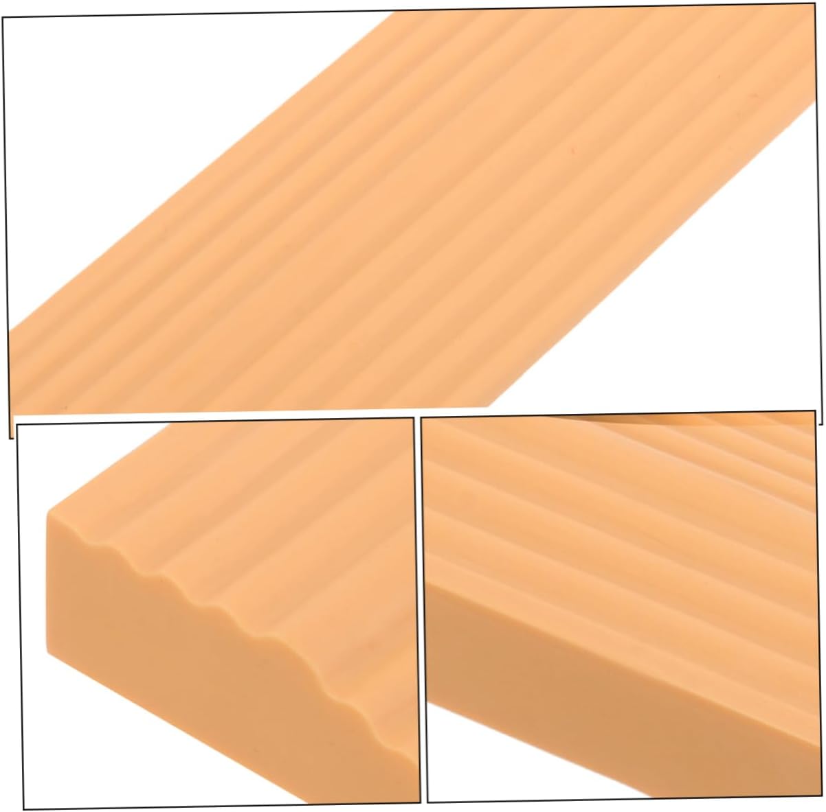 Gatuida 4pcs Angled Plastic Ramp for Wheelchair and Sweeping Robot Non- Doorway Entry Ramps for Home Use for and Uneven Orange