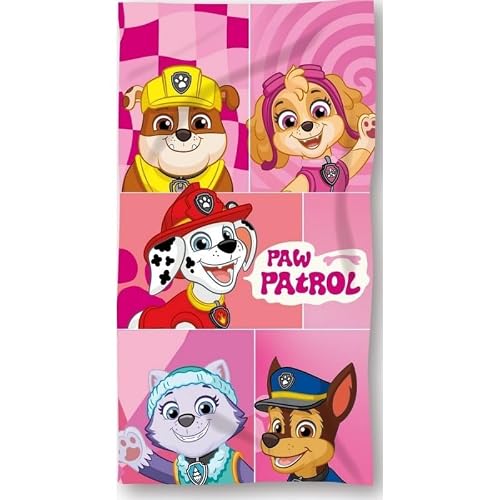 anemone Serviette de Plage Microfibre Pat Patrouille Paw Patrol 70x140 cm – Séchage Rapide 250 GSM – Serviette de Bain Enfant – Légère Compacte Piscine Voyage (C)