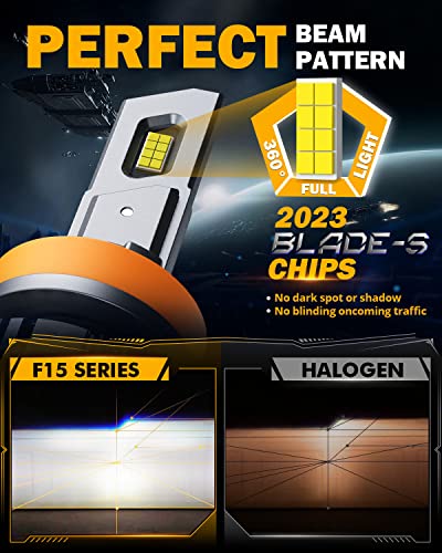 Auxbeam 2023 F15 Series H11/H8/H9 Led Bulbs + Dual Series 3157/3057/3155/3457/4157 Switchback Led Bulbs #TOP3