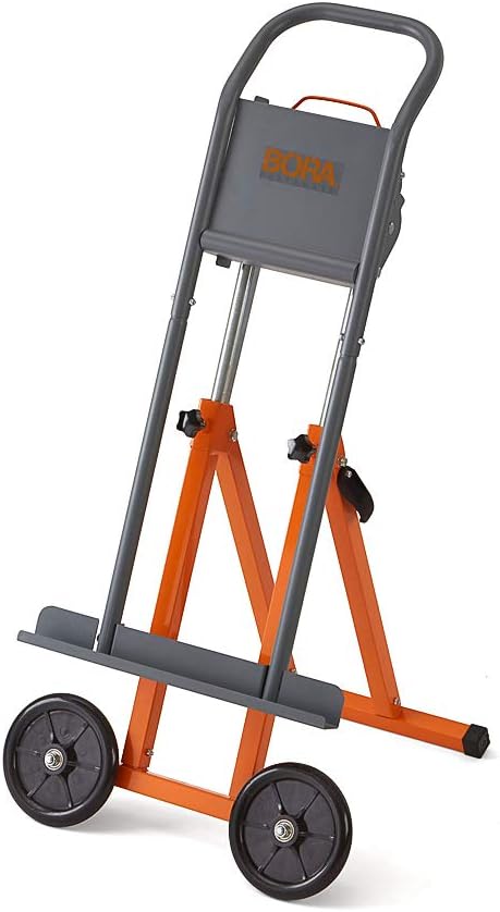PM-1850 Next Gen Panel Carrier & Saw Feed Stand, Dolly on Wheels, Adjustable Height 710mm to 970mm, 160kg Weight Capacity, Support 2-3 Sheets of Plywood at Once