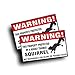 Warning Decal, Property Protected By A Highly Trained - Squirrel, for Gray, Black, Brown, Flying, Ground Tree Squirrel Bumper, Fence Or Window Sticker - 5.75x3.25 inch Black Sillhouette