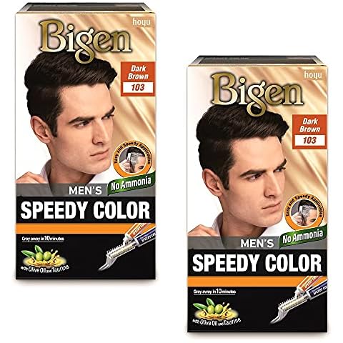 Bigen Men's Speedy 103 Dark Brown Hair Colour Cover