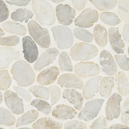 MSI Stone SMOT-PEB Dorado Pebble Pattern Tile with Tumbled Finish, White