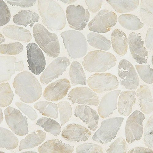 MSI Stone SMOT-PEB Dorado Pebble Pattern Tile with Tumbled Finish, White