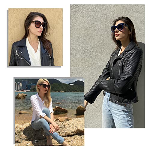 Freckles Mark Thick Fashion Butterfly Sunglasses for Women Trendy Round Cat Eye Sun Glasses3