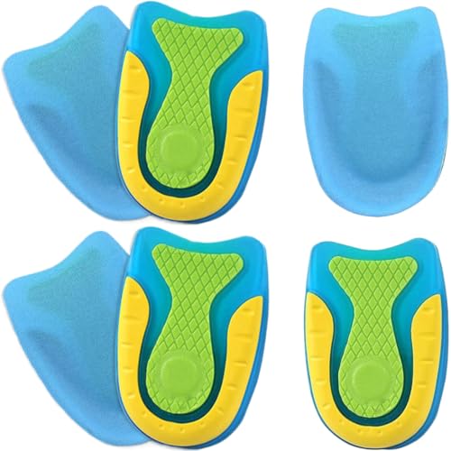 AVRUYPI 3 pares de talón espolón plantillas almohadillas de gel de silicona, taloneras ortopédicas, las mujeres los hombres taloneras, Indicado para fascitis plantar y espolón calcáneo.