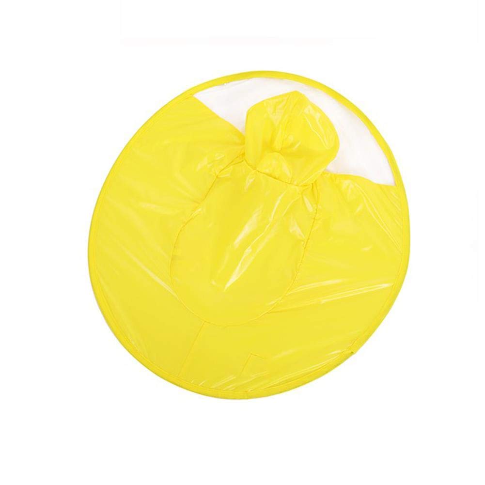 Dog Raincoat UFO Four-Legged Waterproof Cloak Small Dog Puppy Umbrella All-Inclusive Pet Poncho,Yellow-M/36,40-48,30