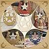 Quzzil 24 Pack Unfinished Horseshoe with Star Wood Horseshoe Cutout Crafts Herraduras para Lucky Charms for Painting DIY Western Ornaments for Cowboy Party Favors, Rustic Wedding & Art Class Projects #3