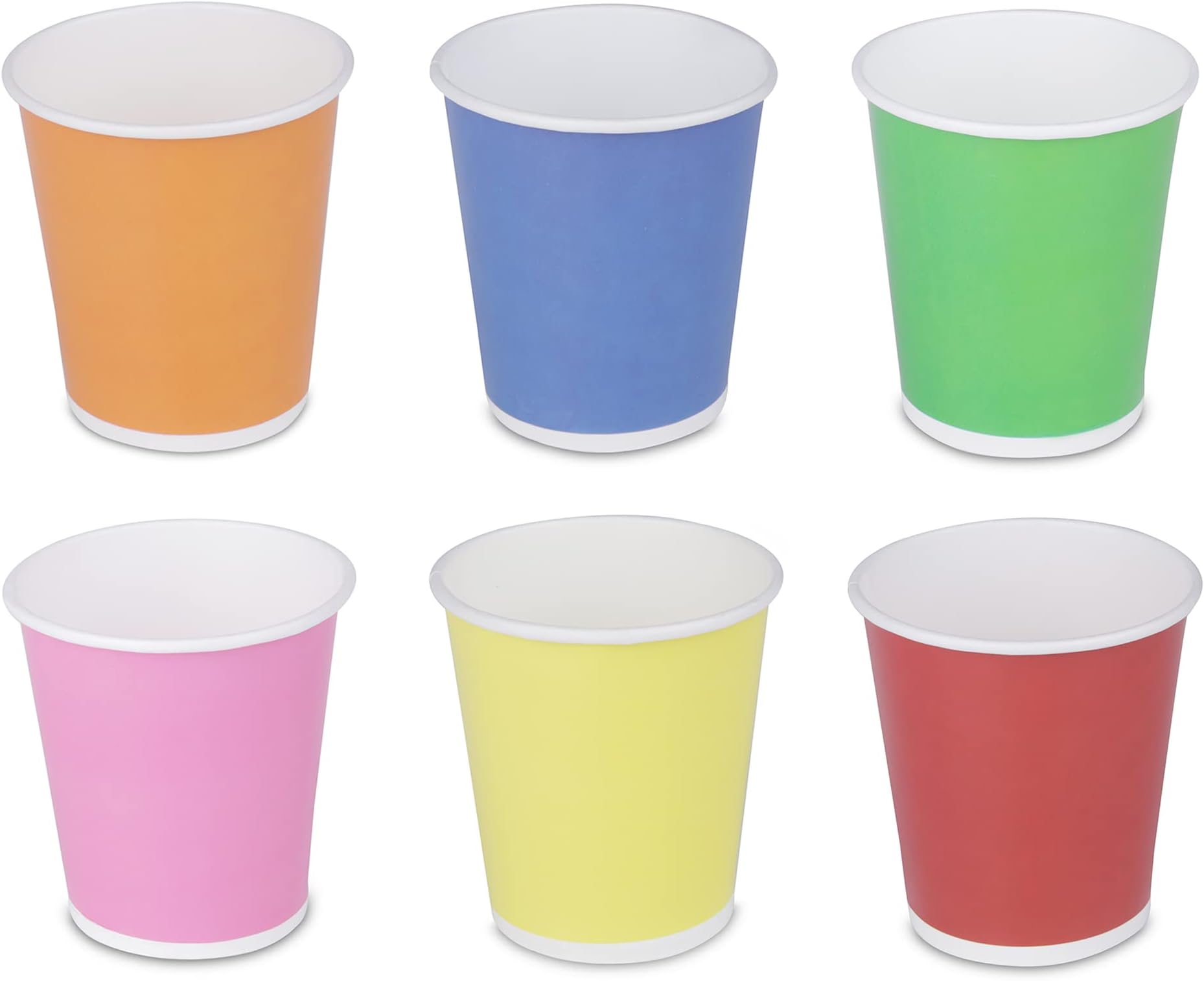 SANWALSA Disposable Color Paper Tea/Coffee Cups, Pack of 100 -Pieces ...