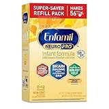 Enfamil NeuroPro Baby Formula, Triple Prebiotic Immune Blend with 2'FL HMO & Expert Recommended Omega-3 DHA, Inspired by Breast Milk, Non-GMO, Refill Box, 31.4 Oz (Packaging May Vary)