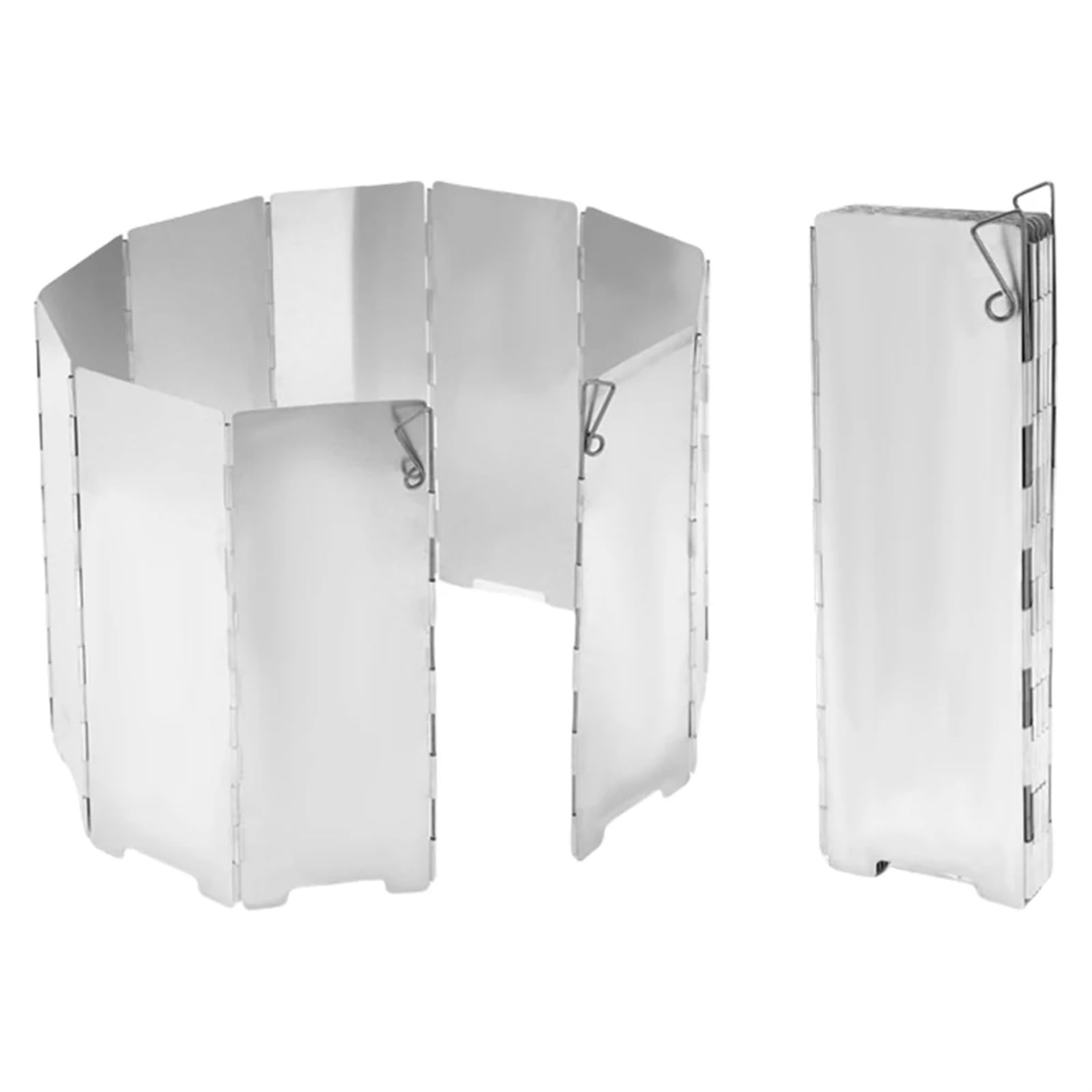 Pantalla de viento de 10 placas, estufa plegable de aluminio for exteriores, protección contra el viento, estufa portátil for acampar, protección contra el viento, cocina de Gas, deflectores de viento