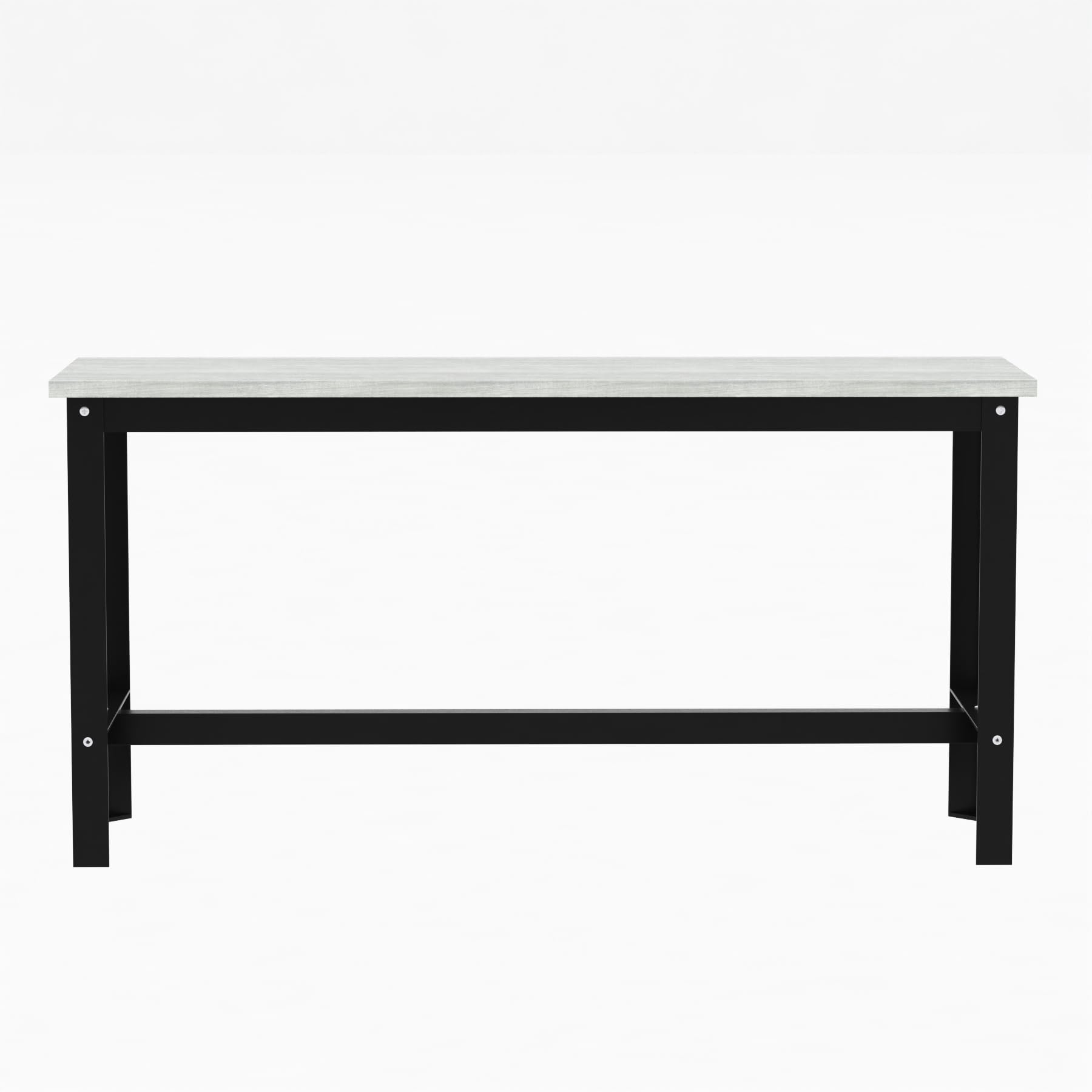 RIGID Table Bench with Steel Frame and Wooden Top, Dining Room, Entryway, Living Room, Hallway