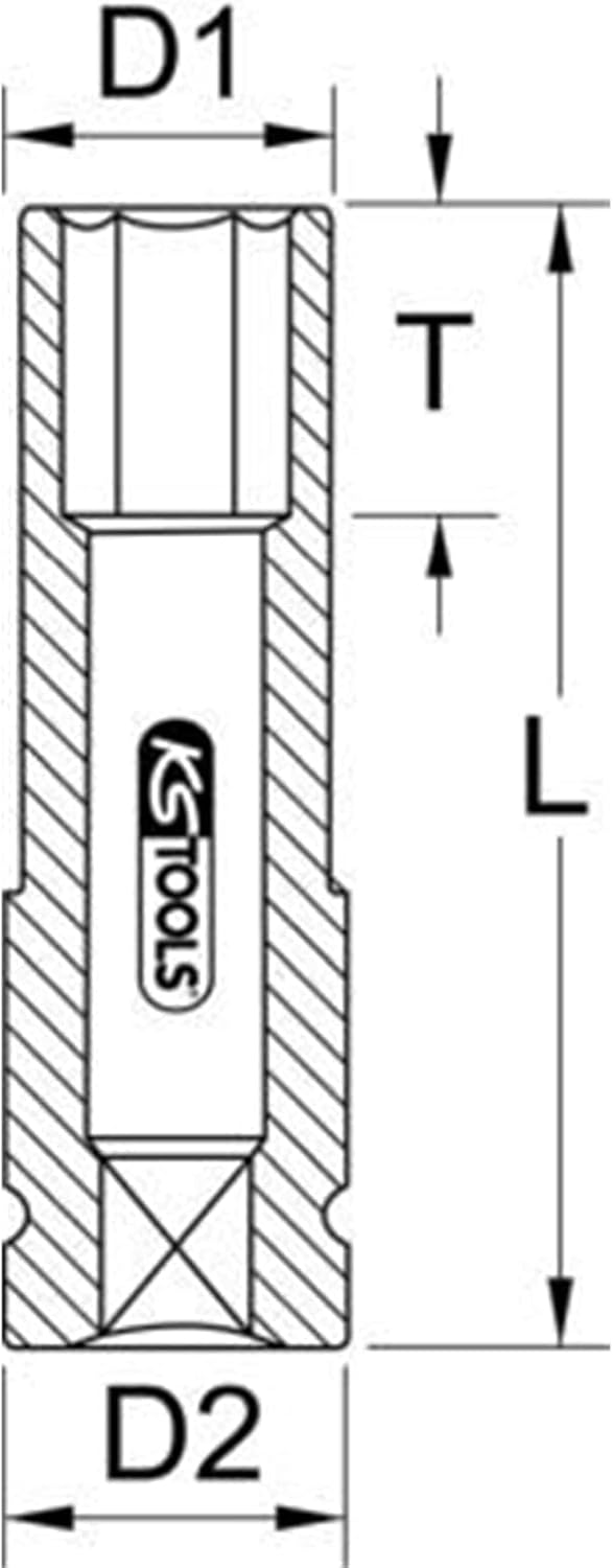 1/2" Aluminium wheel impact socket, deep, 17mm
