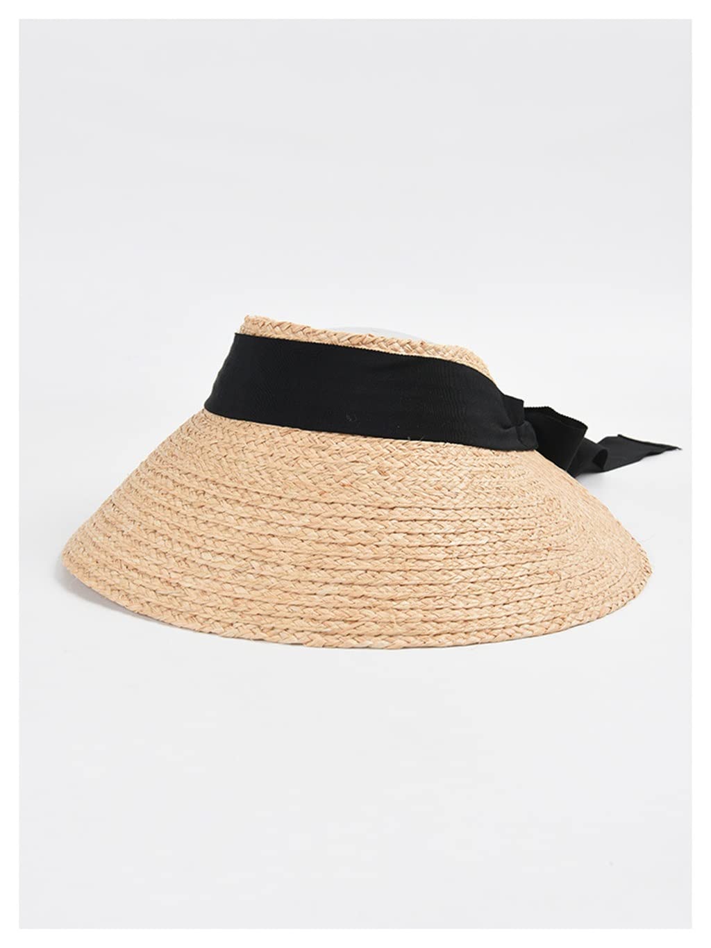 Cappellini con Visiera in Rafia a Tesa Larga per Donna Cappello Estivo da Spiaggia Pieghevole con Parte Superiore Vuota Protezione UV Grandi Cappelli da Sole