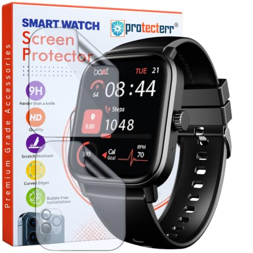Image of Smartwatch Screen Protector for Boat Wave Call 3 1.83 inch (Pack of 2) - Flexible TPU Film, 9H Scratch Resistant, Self Healing, Anti Fingerprint, HD Clear - Not Tempered Glass
