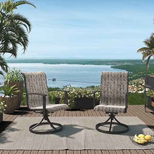 Grand Patio Outdoor Swivel Dining Chairs 4-Piece Patio Dining Chairs Set Mesh Sling Patio High Back Swivel Rockers thumb #8