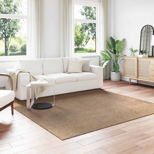 Tapis de salon carré AGIRA 240x240 cm en polyester doux naturel - 3