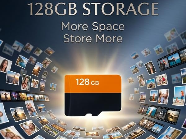 Image of Memory Card 128GB Class 10, Up to 70 Mbps Reading & 30 Mbps Writing Speed with High Performance of Data Transfer & Lower Power Consumption for Portable Devices (128GB)