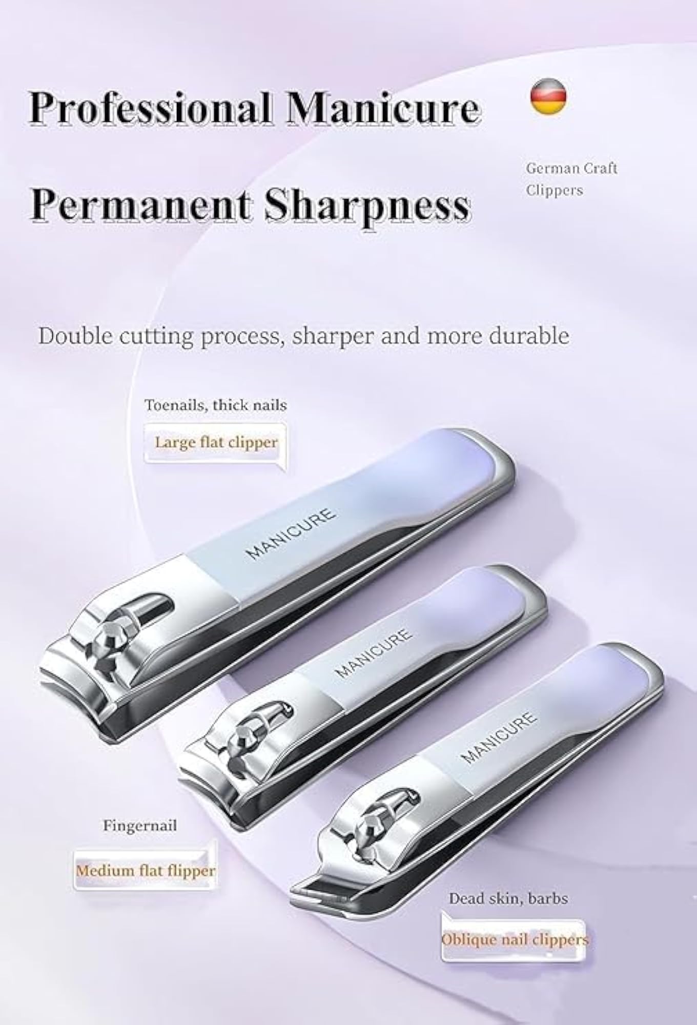 Lucifer 4-Piece Nail Cutter Kit Set for Men & Women
