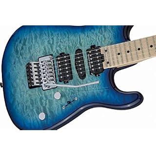 Charvel MJ San Dimas Style 1 HSH FR M QM MN Caribbean Burst guitare électrique avec hardshell gig bag - Les Beatles, Paul McCartney, John Lennon, RIngo Starr, George Harrison Charvel MJ San Dimas Style 1 HSH FR M QM MN Caribbean Burst guitare électrique avec hardshell gig bag – Image 5