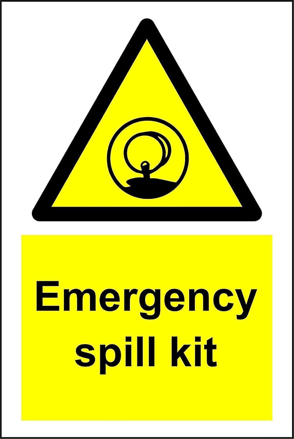 Emergency Spill Kit Sign - Self Adhesive Sticker 200mm x 150mm