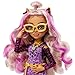 Monster High Doll, Clawdeen Wolf with Purple Streaked Hair in Signature Look with Fashion Accessories & Pet Dog Crescent