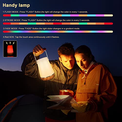 bnehhov lampe de chevet veilleuse enfant 13 couleurs rgb lampe led nuit tactile usb rechargeable lampe de table portable télécommande lampes de chevet minuterie pépinière lamp rouge sos lampe